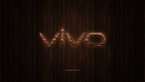 Wooden Vivo Logo Wallpaper