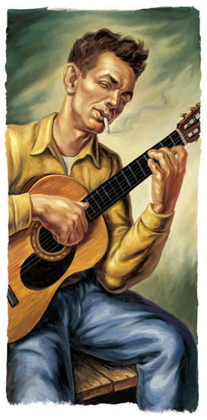 Woody Guthrie Painting Wallpaper