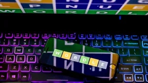 Wordle Gameon Phoneand Computer Wallpaper