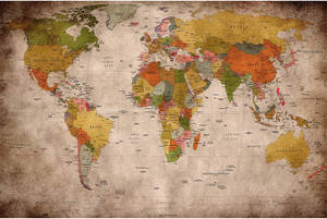 World Globe Map Wallpaper