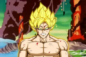 Wounded Goku Super Saiyan 2 Wallpaper