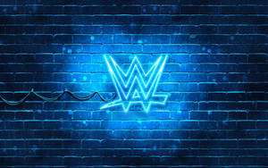 Wwe Blue Neon Logo Wallpaper