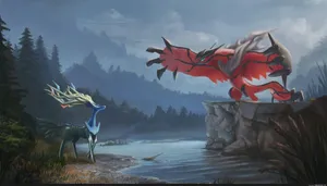Xerneas Vs. Yveltal Pokémon 4k Wallpaper