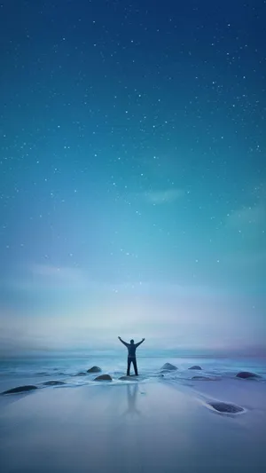 Xiaomi Man In Beach Wallpaper