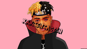 Xx Tentacion In Bright Pink Background Wallpaper