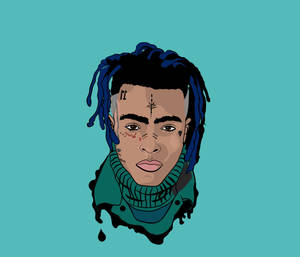 Xxxtentacion Blue Green Art Wallpaper