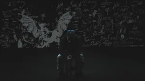 Xxxtentacion Blue Hair In Dark Room Wallpaper