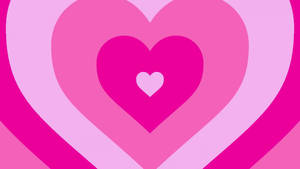 Y2k Heart Pink And Magenta Colours Wallpaper