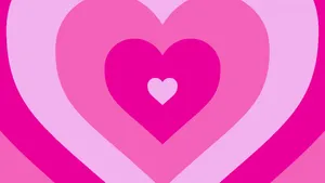 Y2k Heart Pink And Magenta Colours Wallpaper