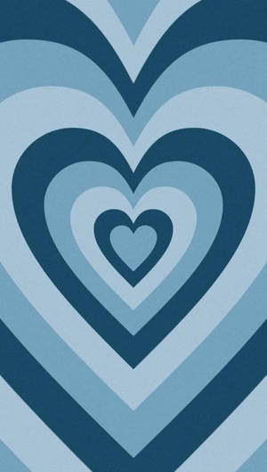 Y2k Heart With Faded Blue Colour Wallpaper