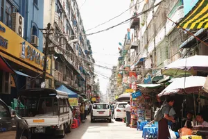 Yangon City Market Place Wallpaper