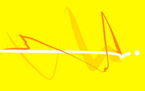Yellow Aesthetic Laptop Squiggly Lines Wallpaper