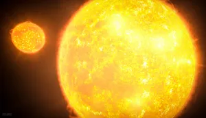 Yellow Aesthetic Laptop Two Suns Wallpaper