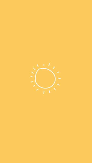 Yellow Aesthetic Phone White Sun Wallpaper