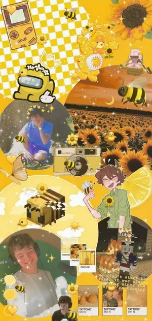 Yellow Aesthetic Tubbo Wallpaper