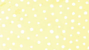 Yellow Aesthetic White Polka Dots For Computer Wallpaper