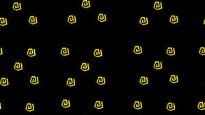 Yellow And Black Dots On A Black Background Wallpaper