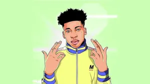 Yellow And Green Nle Choppa Wallpaper
