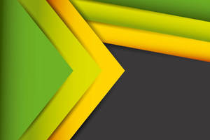 Yellow And Green Triangle Polygon Abstract Wallpaper