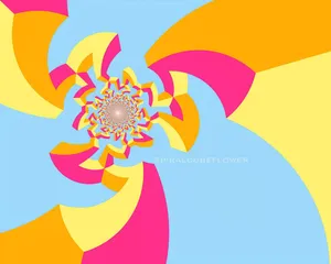 Yellow And Pink Digital Color Wallpaper