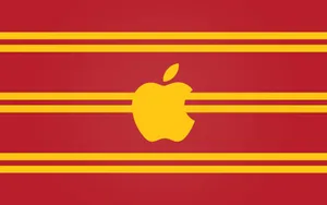 Yellow And Red Apple Logo Wallpaper