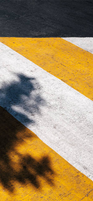 Yellow And White Lane Iphone 2021 Wallpaper