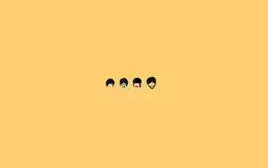 Yellow Beatles Simple Laptop Poster Wallpaper