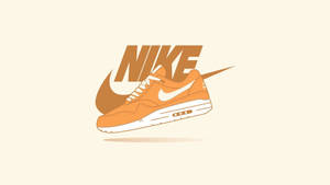 Yellow Cartoon Nike Shoes Wallpaper