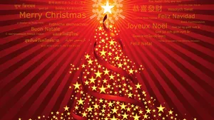 Yellow Christmas Tree Wallpaper