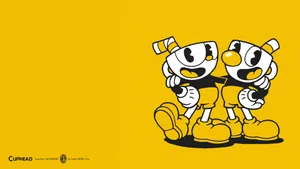 Yellow Cuphead And Mugman Wallpaper