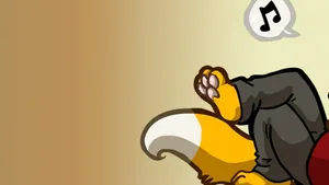 Yellow Furry Anthropomorphic Fox Wallpaper