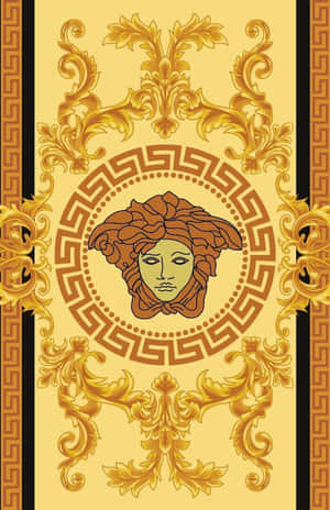 Yellow Greek Patterns Versace Iphone Wallpaper