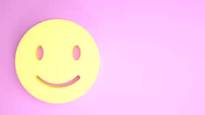 Yellow Happy Smile On Pink Wallpaper