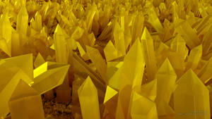 Yellow Hd Crystals Wallpaper