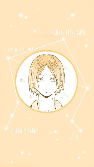 Yellow Kenma Libra Constellation Wallpaper
