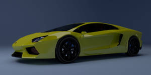 Yellow Lamborghini 3d Car Wallpaper