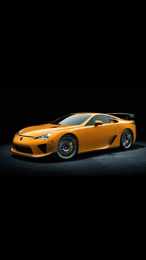 Yellow Lexus Coupe Iphone Wallpaper