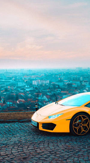 Yellow Luxury Car Mobile Wallpaper