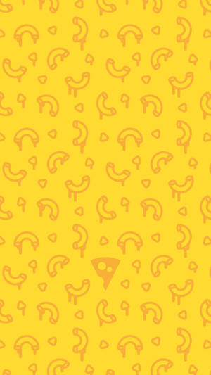 Yellow Mac And Cheese Illustration Wallpaper