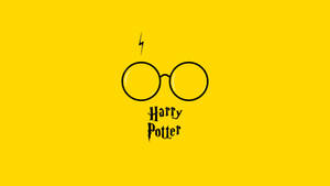 Yellow Minimalist Harry Potter Glasses Wallpaper