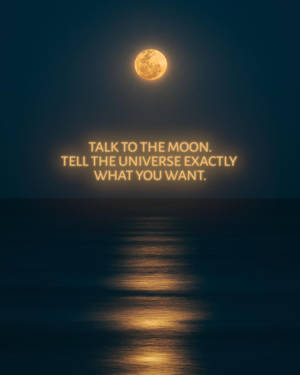 Yellow Moon Quote Wallpaper