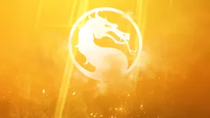 Yellow Mortal Kombat 11 Dragon Logo Wallpaper