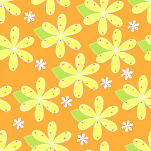 Yellow Orange Floral Background Wallpaper