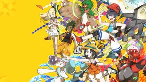 Yellow Pokemon Sun And Moon Wallpaper