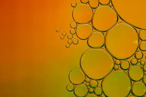 Yellow Water Dew Abstract Art Wallpaper