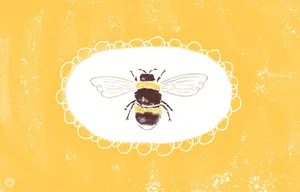 Yellow Watercolor Bumble Bee Wallpaper Wallpaper