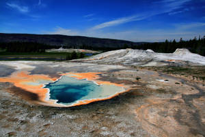 Yellowstone National Park Heart Spring Wallpaper