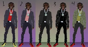 Ynw Melly Cartoon In Vibrant Colors Wallpaper