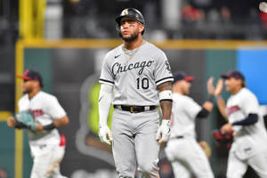 Yoan Moncada Wearing Chicago Uniform Wallpaper