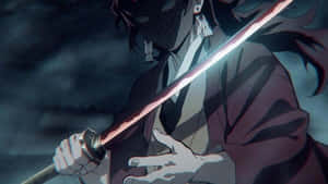 Yoriichi Tsugikuni Unleashes A Light-speed Attack Wallpaper